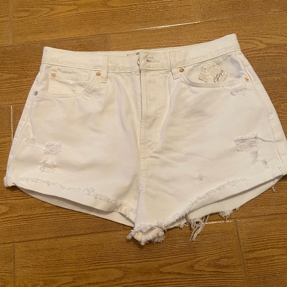 Free people white Jean cutoff shorts - Picture 2 of 5
